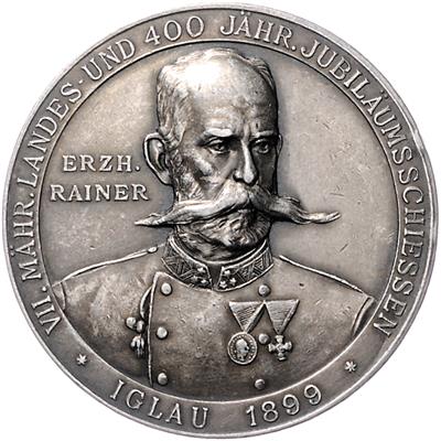 VII. mährisches Landes- und 400jähriges Jubiläumsschießen in Iglau unter dem Protektorat von Eh. Rainer 1899 - Münzen, Medaillen und Papiergeld