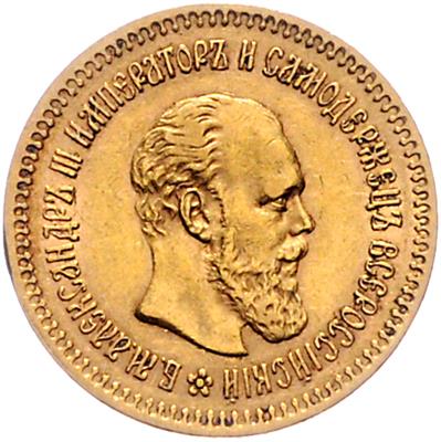 Alexander III, 1881-1894 GOLD - Münzen, Medaillen und Papiergeld