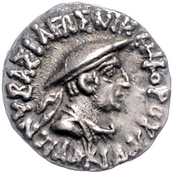 Baktrien, Antialkidas, ca. 115-95 v. C. - Mince, medaile a papírové peníze