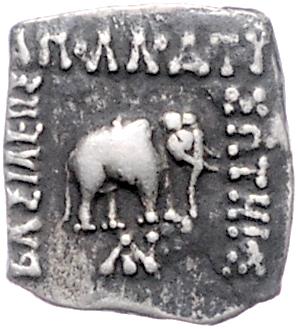 Baktrien, Apollodotos I., ca.174-160 v. C. - Münzen, Medaillen und Papiergeld