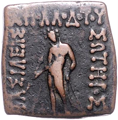 Baktrien, Apollodotos I., ca.174-160 v. C. - Münzen, Medaillen und Papiergeld