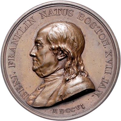 Benjamin Franklin 1706-1790 - Monete, medaglie e cartamoneta