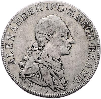 Brandenburg-Ansbach, Alexander 1757-1791 - Mince, medaile a papírové peníze