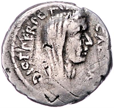 Gaius Julius Caesar 100-44, P SEPULLIUS MACER - Mince, medaile a papírové peníze