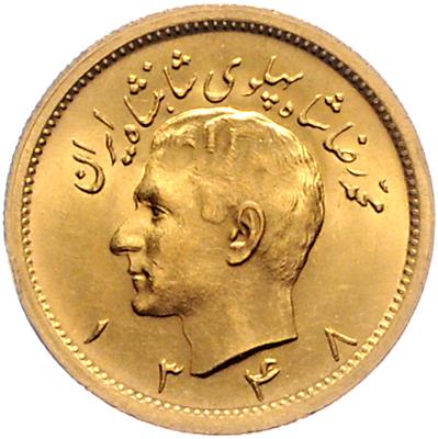 Iran, Mohammed Reza Pahlavi 1942-1979 GOLD - Coins, medals and paper money