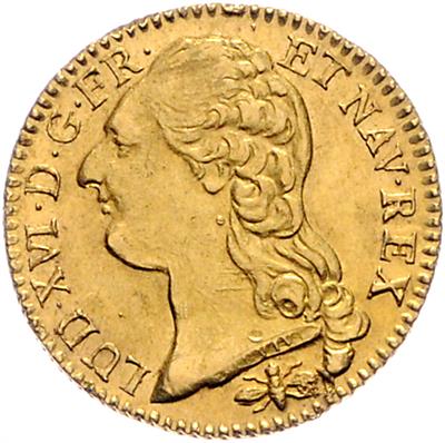 Louis XVI. 1774-1793 GOLD - Münzen, Medaillen und Papiergeld