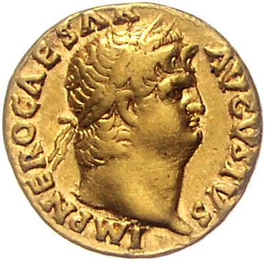 Nero 54-68, GOLD - Münzen, Medaillen und Papiergeld