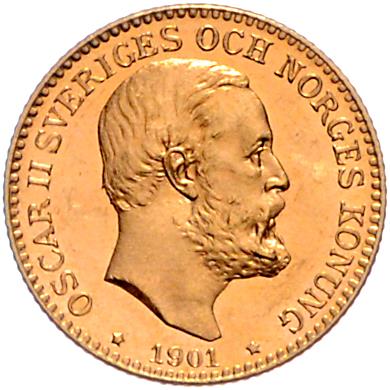 Oskar II. 1872-1907 GOLD - Münzen, Medaillen und Papiergeld
