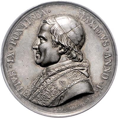 Papst Pius IX. 1846-1878 - Coins, medals and paper money