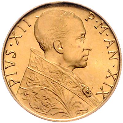 Pius XII. 1939-1958 GOLD - Münzen, Medaillen und Papiergeld