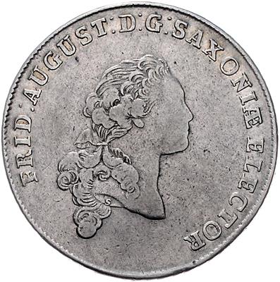 Sachsen, Friedrich August III. 1763-1827 - Münzen, Medaillen und Papiergeld