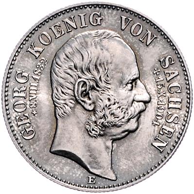 Sachsen, Georg 1902-1904 - Münzen, Medaillen und Papiergeld