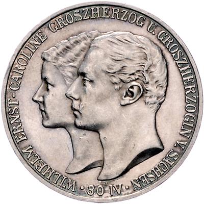 Sachsen-Weimar-Eisenach, Wilhelm Ernst 1901-1918 - Mince, medaile a papírové peníze