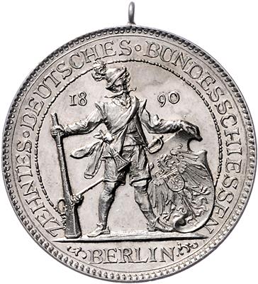 X. deutsches Bundesschießen in Berlin 1890 - Coins, medals and paper money