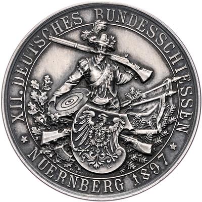 XII, deutsches Bundesschießen in Nürnberg 1897 - Coins, medals and paper money