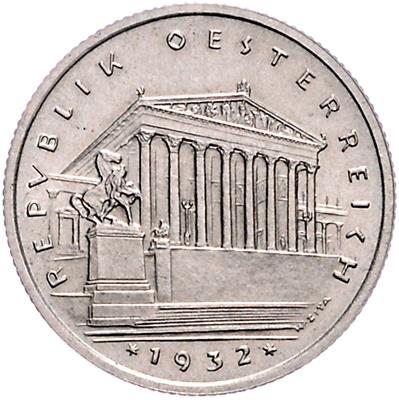 1 Schilling 1932. =6,00 g= II+ - Mince, medaile a papírové peníze