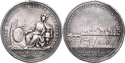 Einnahme von Lille 1707 - Mince, medaile a papírové peníze