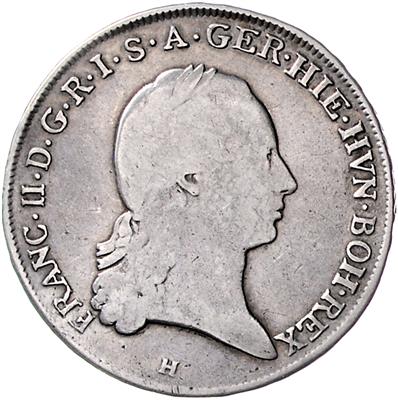 Franz II. - Monete, medaglie e cartamoneta