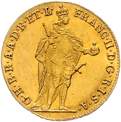 Franz II. GOLD - Mince, medaile a papírové peníze