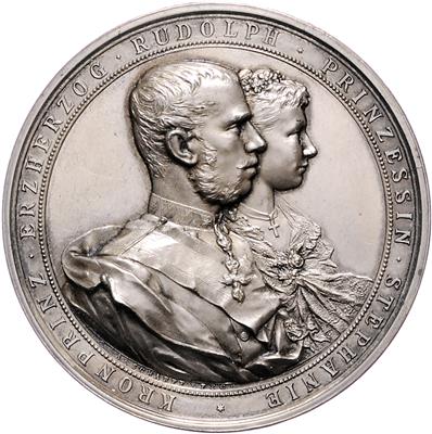 Kronprinz Rudolf und Stefanie - Münzen, Medaillen und Papiergeld