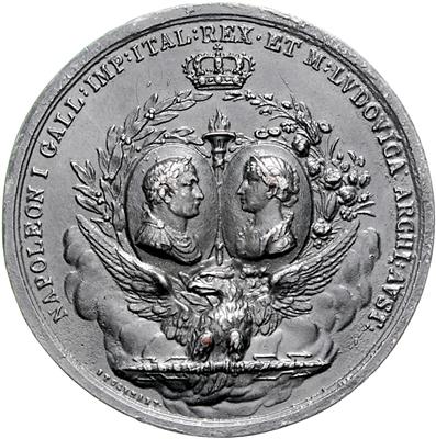Napoleon I. und Eh. Ludovica - Münzen, Medaillen und Papiergeld