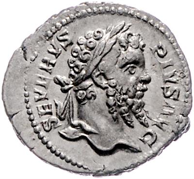 (9 Stk.) Silber: Denare a.) Septimius Severus, - Coins, medals and paper money