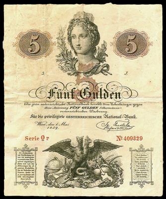 5 Gulden 1859 - Münzen, Medaillen und Papiergeld