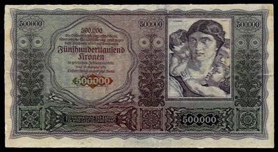 500 000 Kronen 1922 - Mince, medaile a papírové peníze