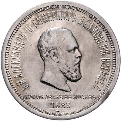 Alexander III. 1881-1894 - Mince, medaile a papírové peníze