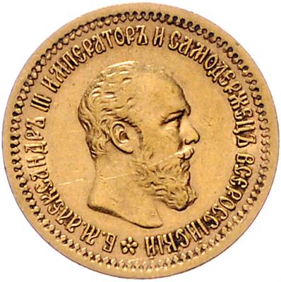 Alexander III. 1881-1894, GOLD - Mince, medaile a papírové peníze