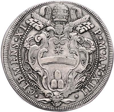 Clemens XI. 1700-1721 - Mince, medaile a papírové peníze