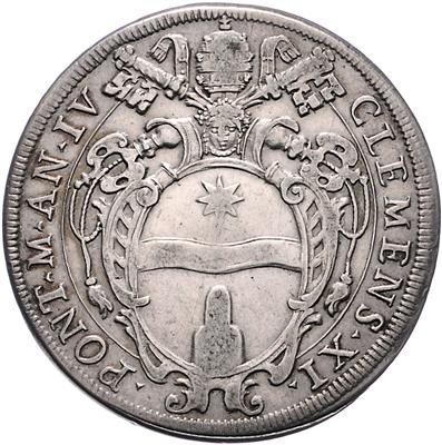 Clemens XI. 1700-1721 - Mince, medaile a papírové peníze