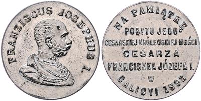 Franz Josef I./Ungarn - Mince, medaile a papírové peníze