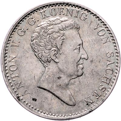 Sachsen, Anton 1827-1836 - Mince, medaile a papírové peníze