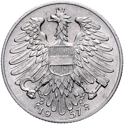 5 Schilling 1957 Wien, =3,98 g=, (Kr.) III/III+ - Coins, medals and paper money