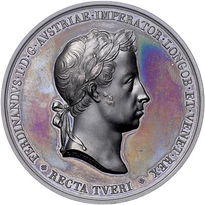 Ferdinand I., auf seine Krönung 1838 - Mince, medaile a papírové peníze