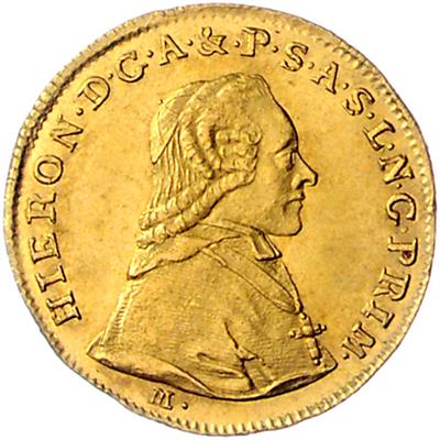 Hieronymus v. Colloredo GOLD - Münzen, Medaillen und Papiergeld