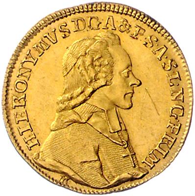 Hieronymus v. Colloredo GOLD - Münzen, Medaillen und Papiergeld