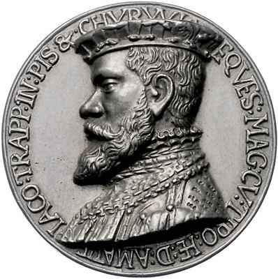 Jakob Ritter von Trapp 1529-1563, Erblandhofmeister in Tirol, Jerusalempilger 1560Churburg im Vinschgau - Mince, medaile a papírové peníze