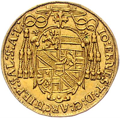 Johann Ernst v. Thun und Hohenstein GOLD - Mince, medaile a papírové peníze