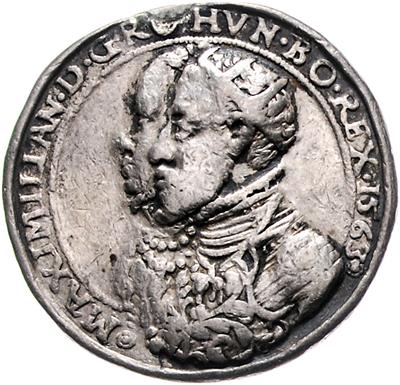 Krönung Maximilian II. und seiner Frau Maria - Coins, medals and paper money
