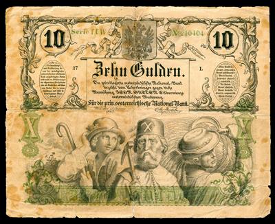 10 Gulden 1863 - Münzen, Medaillen und Papiergeld