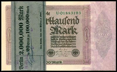 100.000 Mark Reichsbanknote vom 1.2.1923 - Coins, medals and paper money