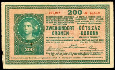 200 Kronen 1918 - Coins, medals and paper money