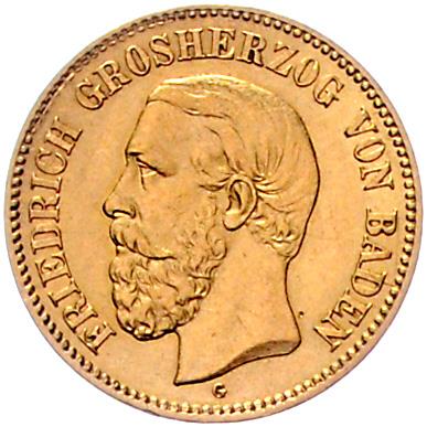 Baden, Friedrich 1852-1907, GOLD - Monete, medaglie e cartamoneta