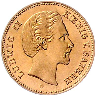 Bayern, Ludwig II. 1864-1886, GOLD - Monete, medaglie e cartamoneta