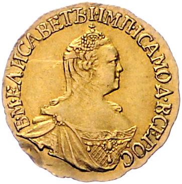 Elisabeth 1741-1762 GOLD - Münzen, Medaillen und Papiergeld