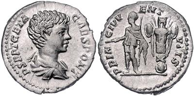 Geta als Caesar 198-209 - Münzen, Medaillen und Papiergeld