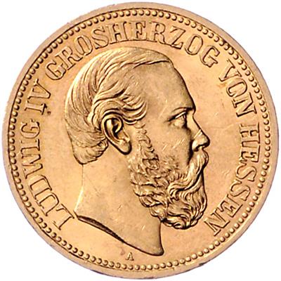 Hessen, Ludwig IV. 1877-1892, GOLD - Monete, medaglie e cartamoneta