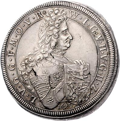 Hohenlohe-Neuenstein, Wolfgang Julius 1641-1698 - Mince, medaile a papírové peníze